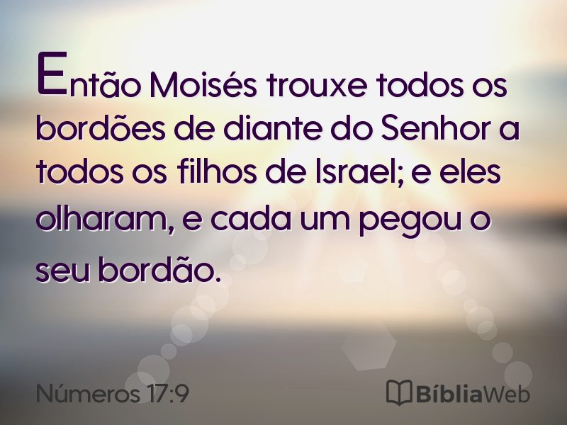 Números 17:9 em imagem para compartilhar