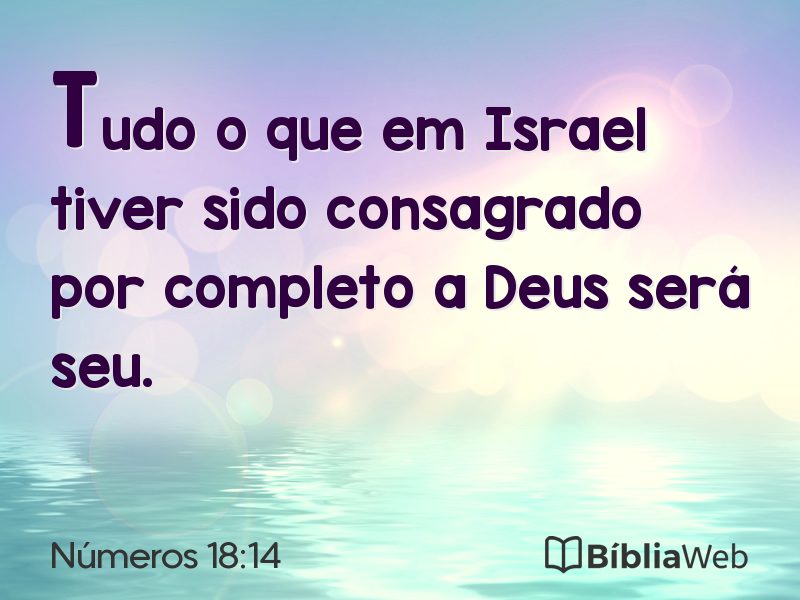 Números 18:14 em imagem para compartilhar