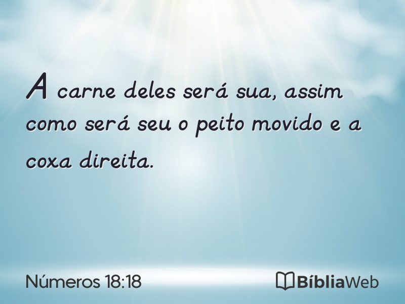 Números 18:18 em imagem para compartilhar