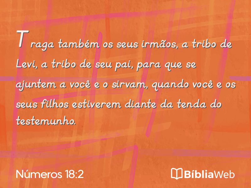 Números 18:2 em imagem para compartilhar