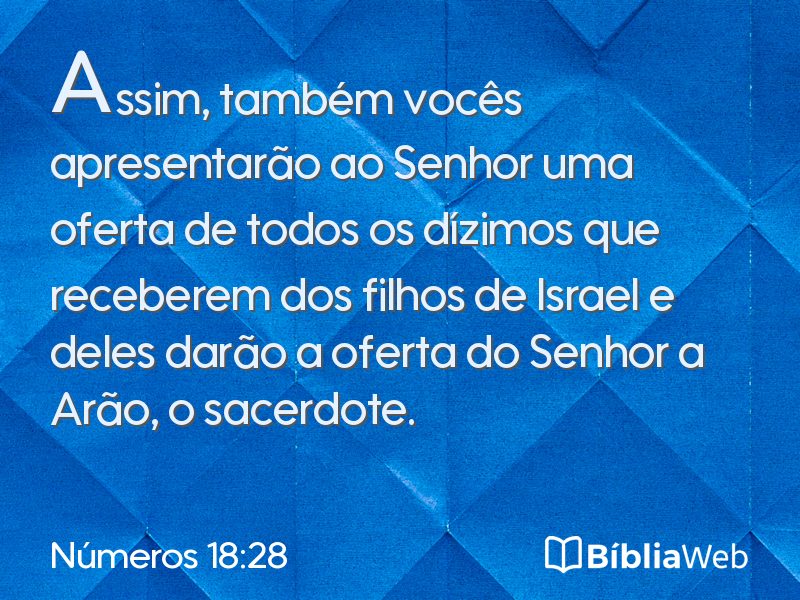 Números 18:28 em imagem para compartilhar