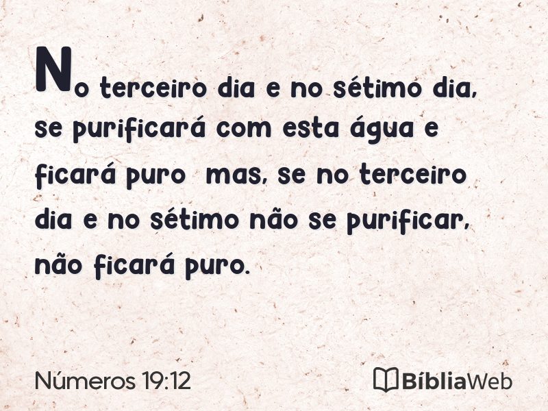 Números 19:12 em imagem para compartilhar