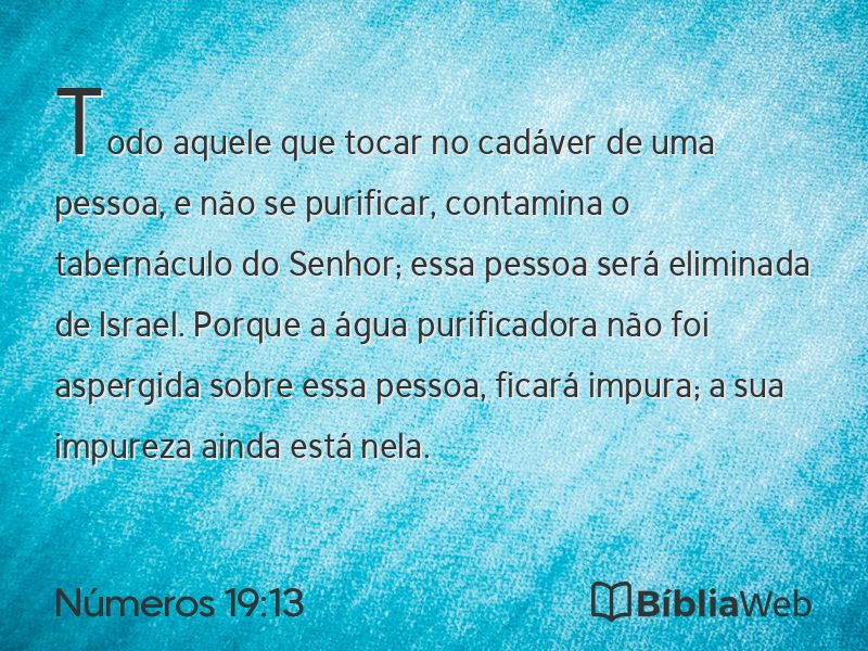 Números 19:13 em imagem para compartilhar