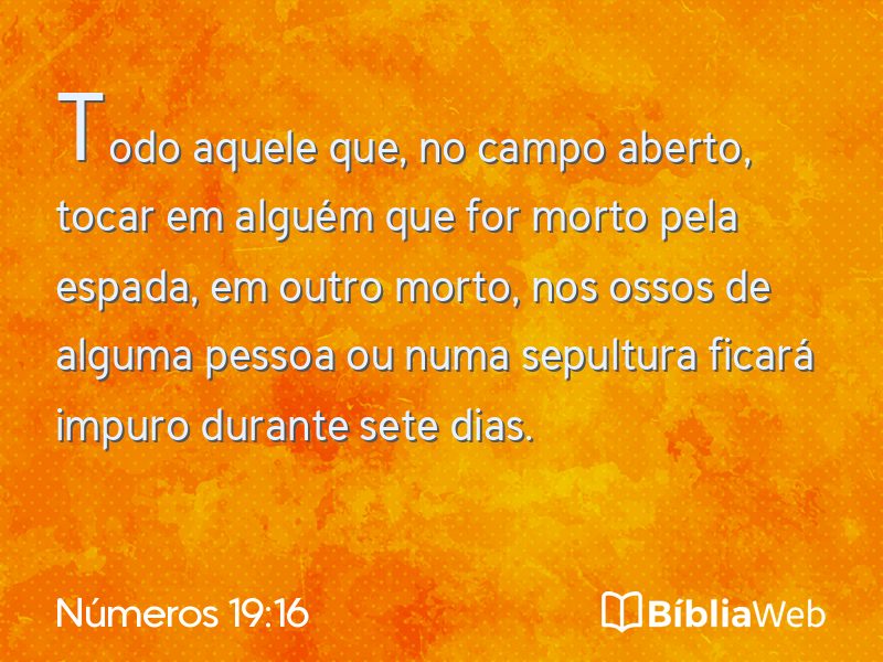 Números 19:16 em imagem para compartilhar