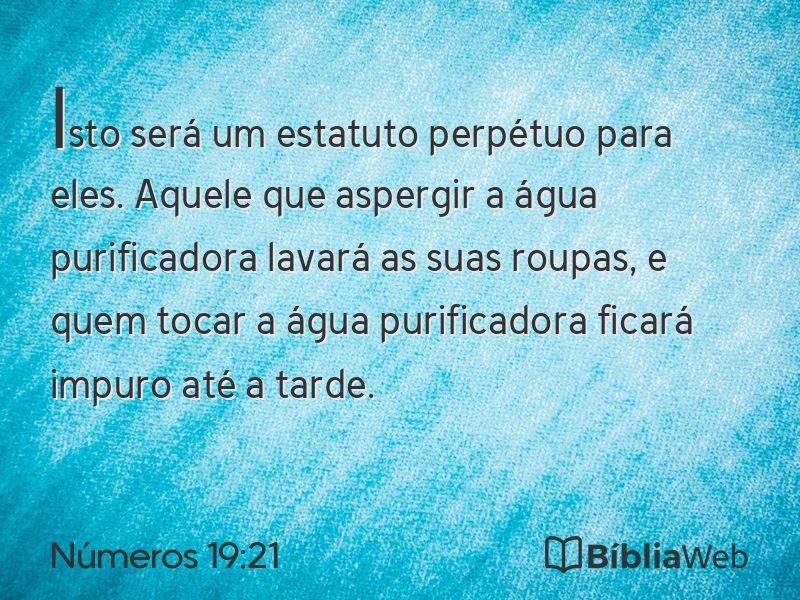 Números 19:21 em imagem para compartilhar