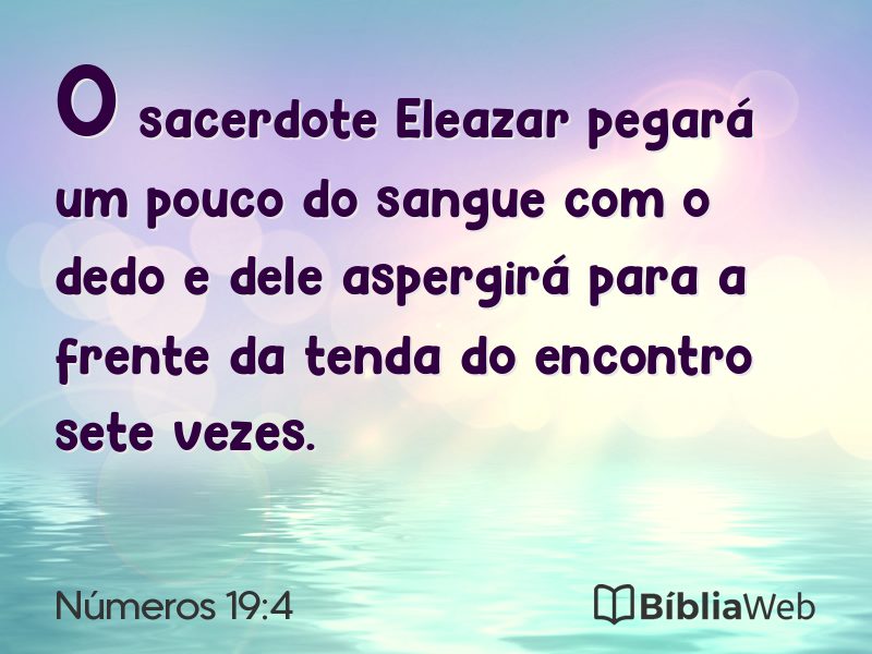 Números 19:4 em imagem para compartilhar