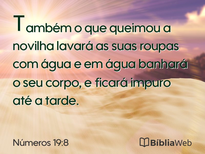 Números 19:8 em imagem para compartilhar