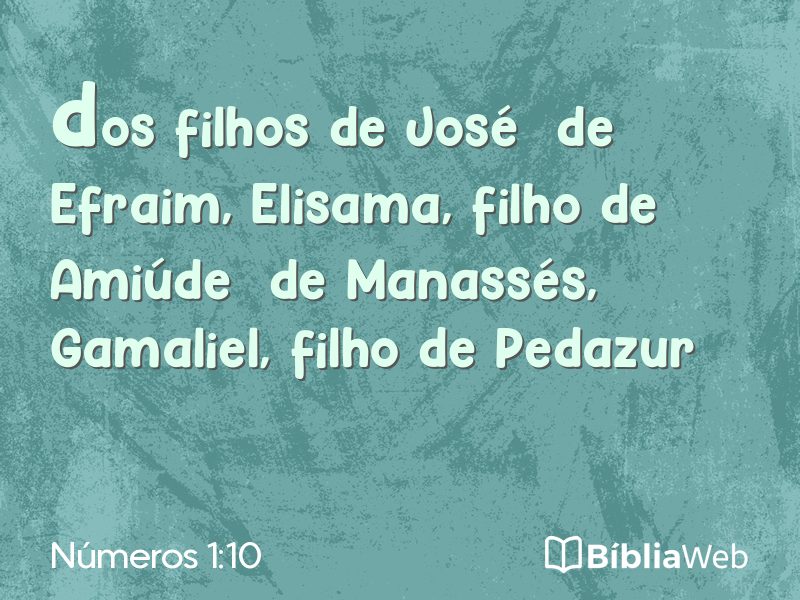Números 1:10 em imagem para compartilhar