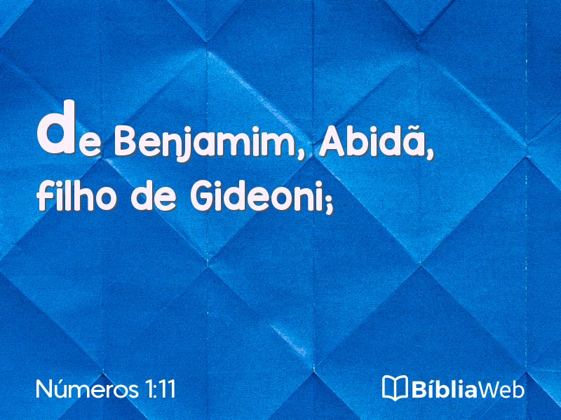 Números 1:11 em imagem para compartilhar