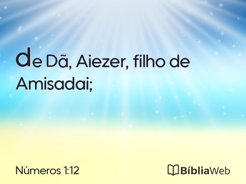 Números 1:12 em imagem para compartilhar
