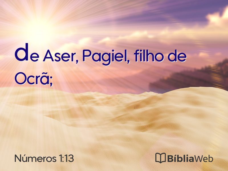 Números 1:13 em imagem para compartilhar