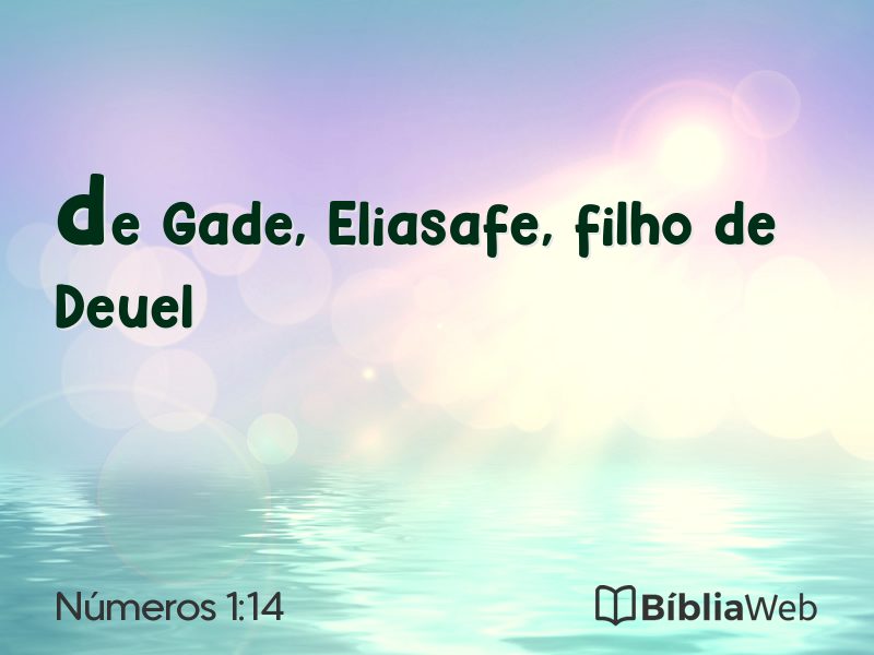 Números 1:14 em imagem para compartilhar