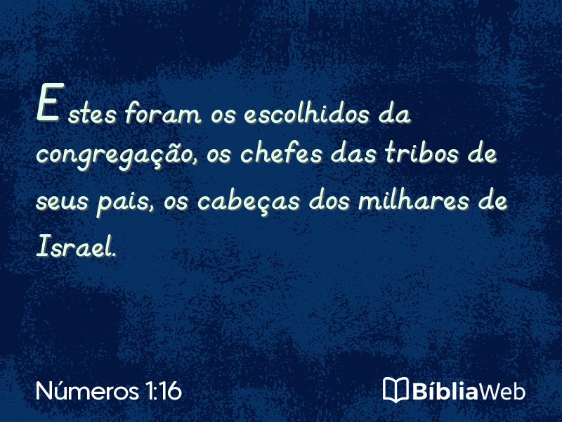Números 1:16 em imagem para compartilhar