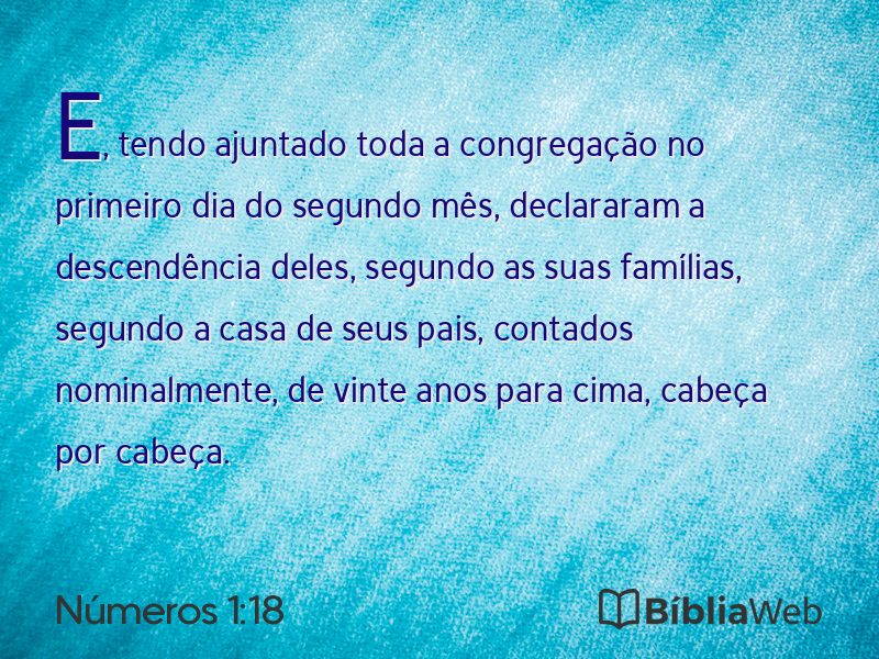 Números 1:18 em imagem para compartilhar