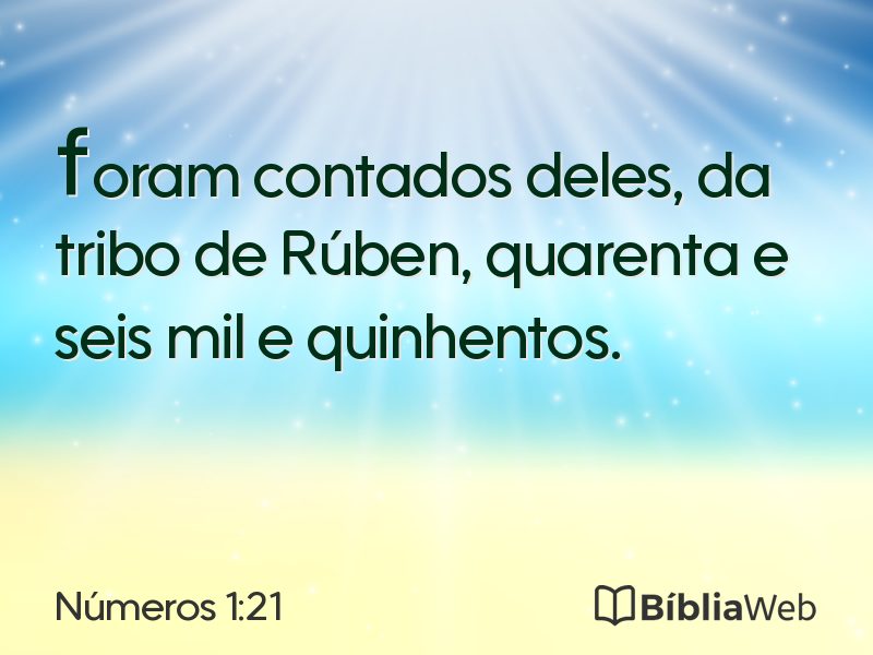 Números 1:21 em imagem para compartilhar