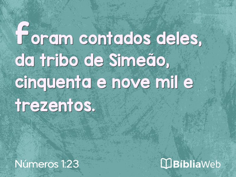 Números 1:23 em imagem para compartilhar