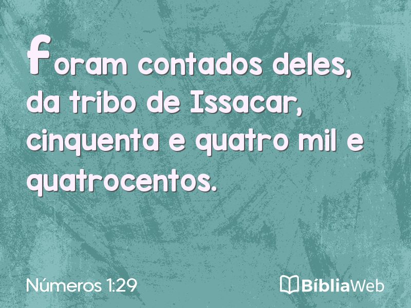 Números 1:29 em imagem para compartilhar