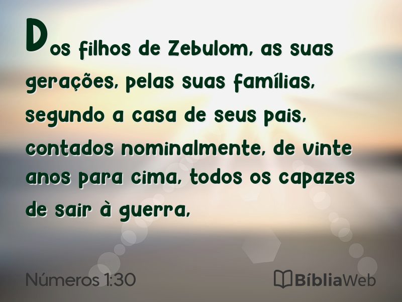 Números 1:30 em imagem para compartilhar