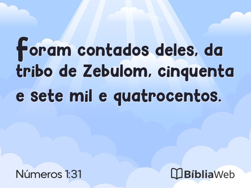 Números 1:31 em imagem para compartilhar