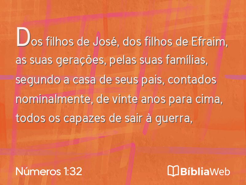 Números 1:32 em imagem para compartilhar