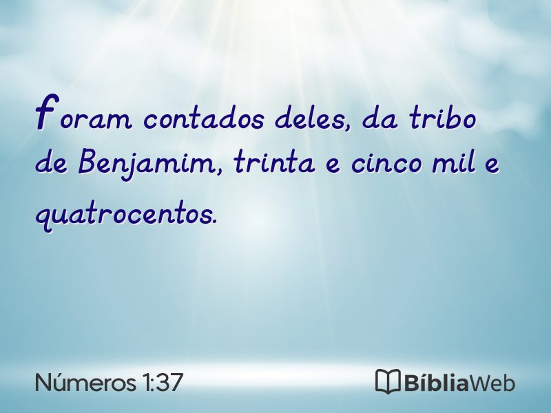 Números 1:37 em imagem para compartilhar