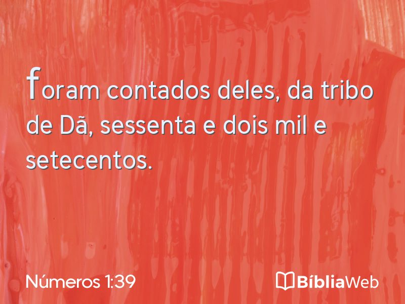 Números 1:39 em imagem para compartilhar