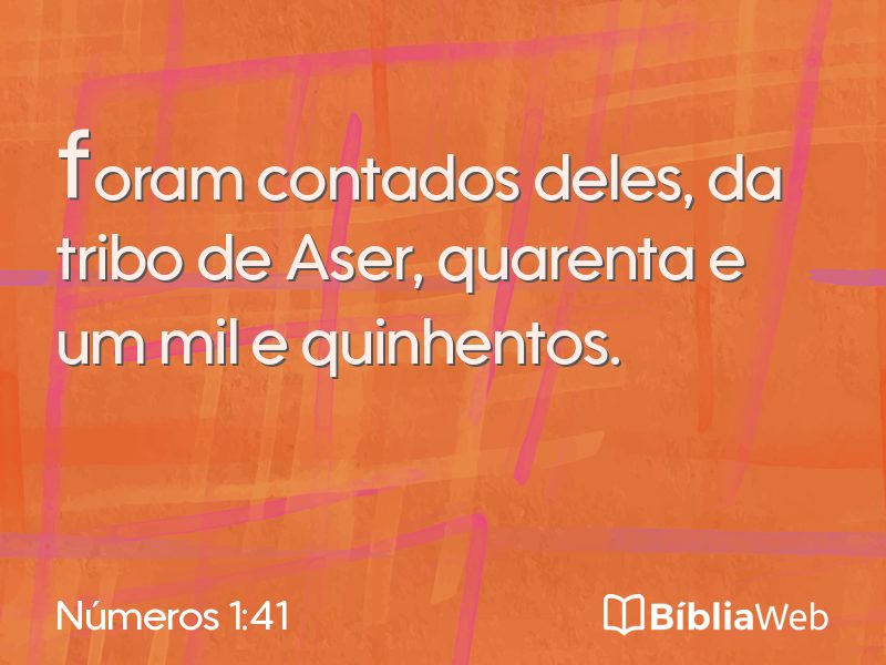 Números 1:41 em imagem para compartilhar