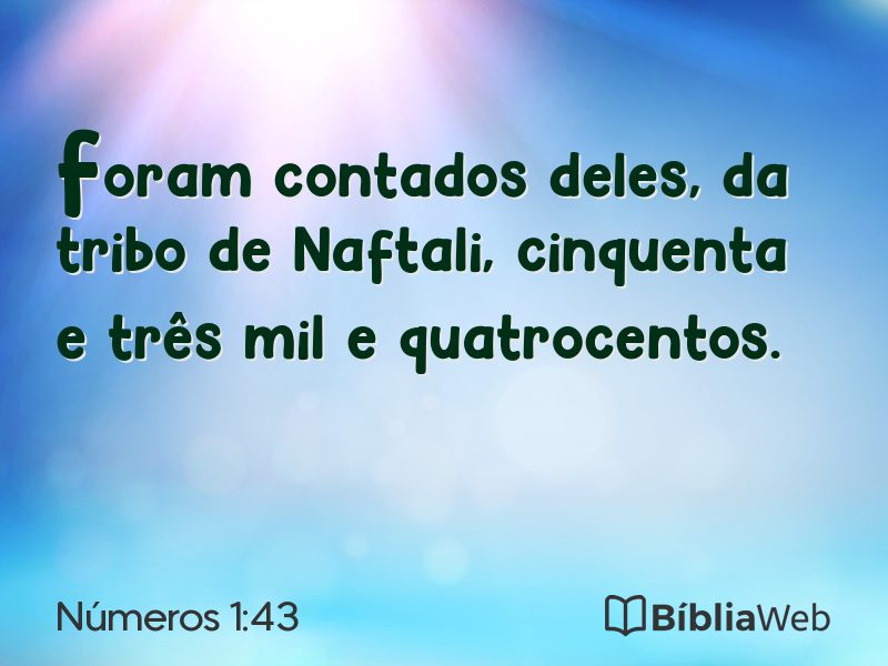 Números 1:43 em imagem para compartilhar