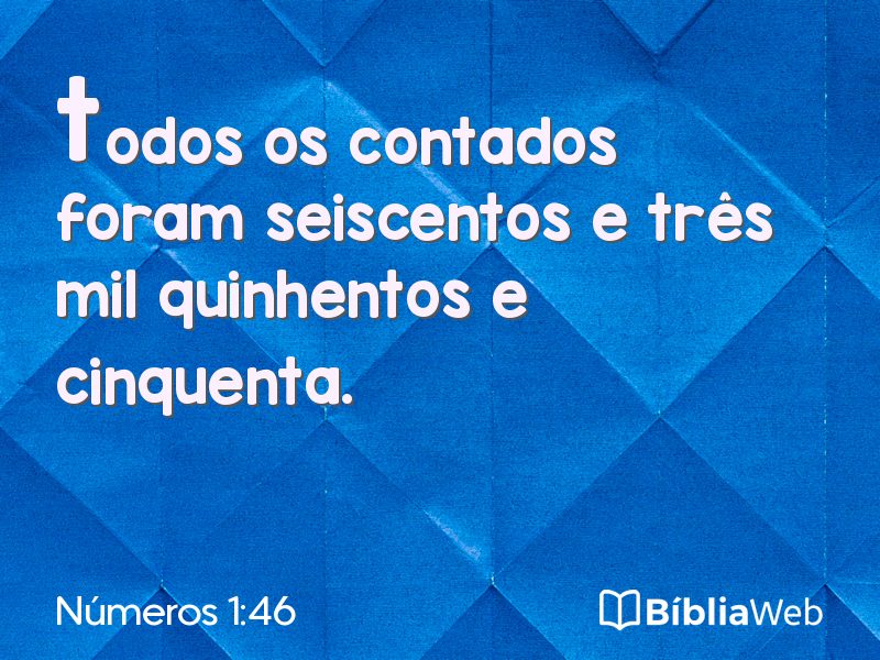Números 1:46 em imagem para compartilhar