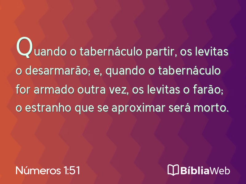 Números 1:51 em imagem para compartilhar