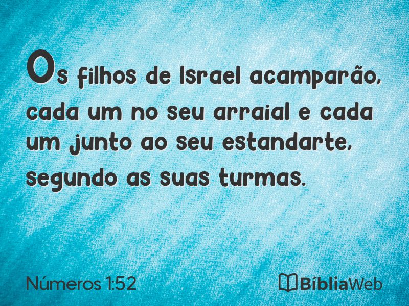 Números 1:52 em imagem para compartilhar