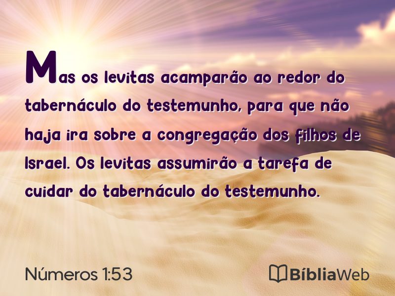 Números 1:53 em imagem para compartilhar