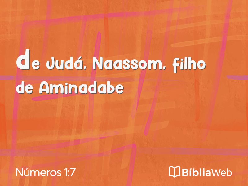 Números 1:7 em imagem para compartilhar