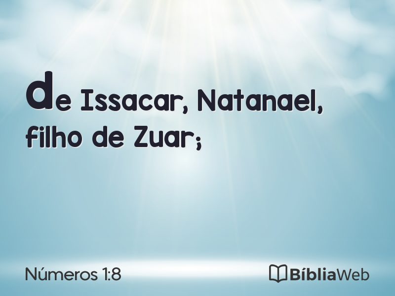 Números 1:8 em imagem para compartilhar