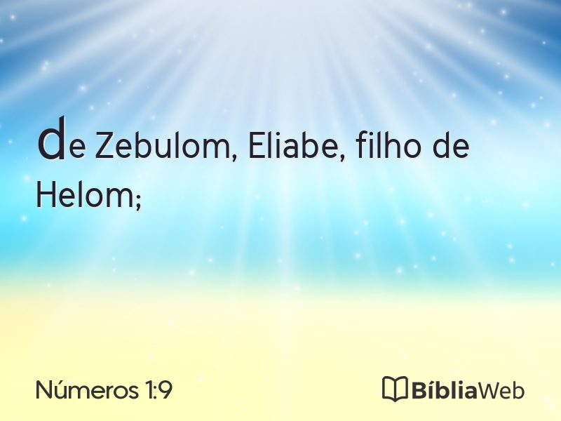 Números 1:9 em imagem para compartilhar