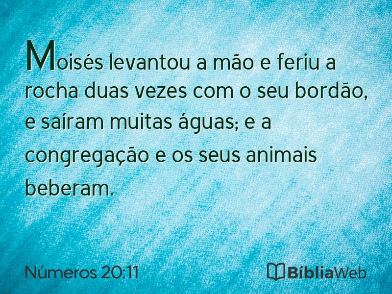 Números 20:11 em imagem para compartilhar
