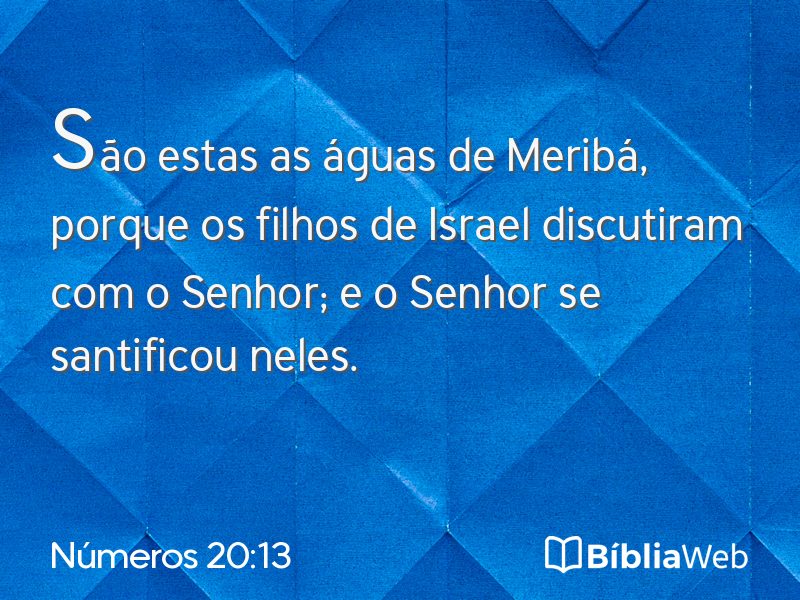 Números 20:13 em imagem para compartilhar