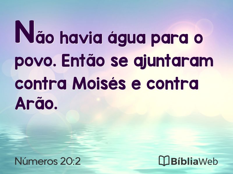 Números 20:2 em imagem para compartilhar