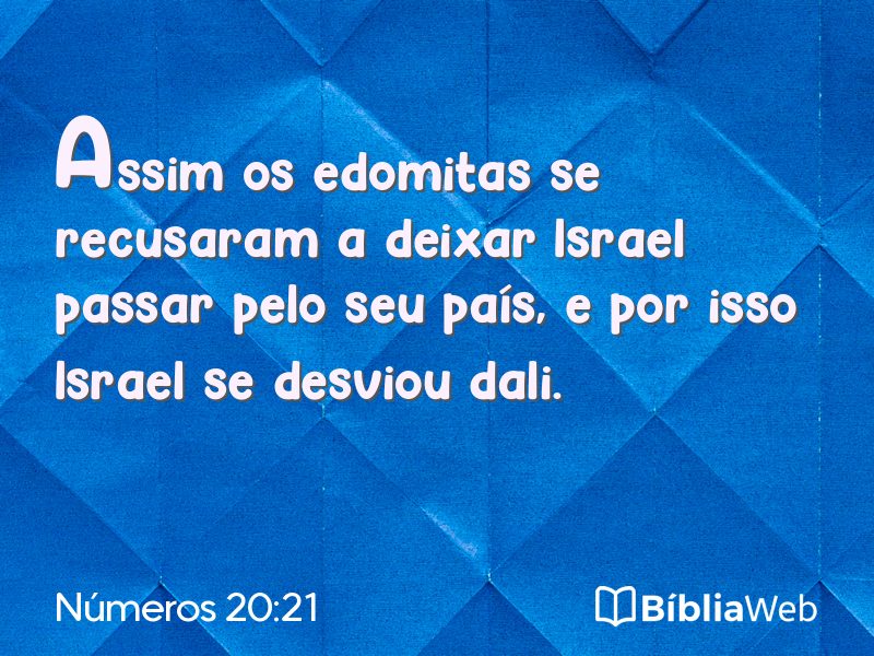 Números 20:21 em imagem para compartilhar