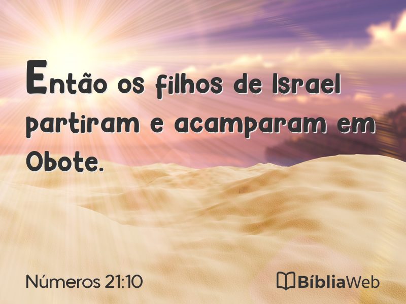 Números 21:10 em imagem para compartilhar