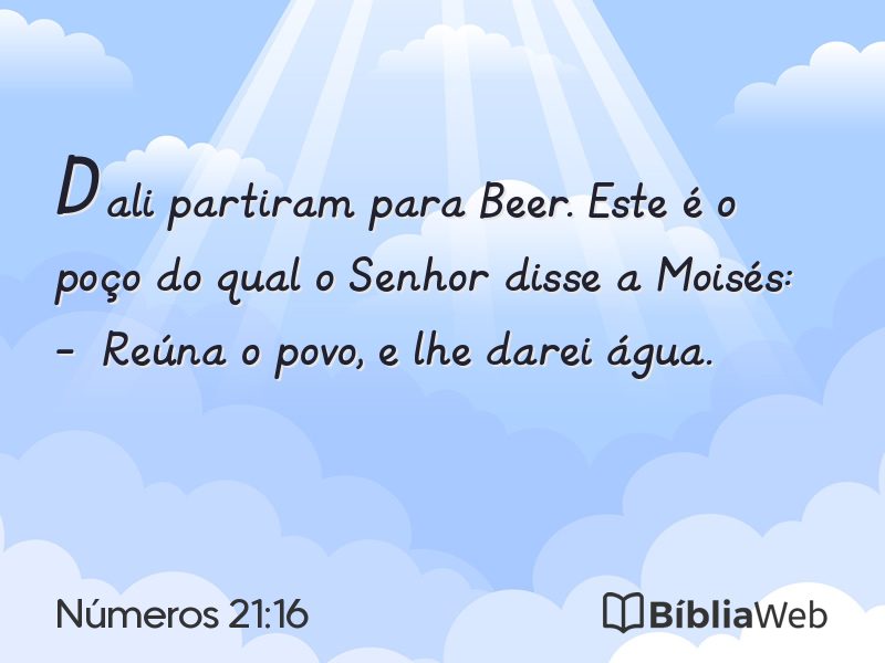 Números 21:16 em imagem para compartilhar