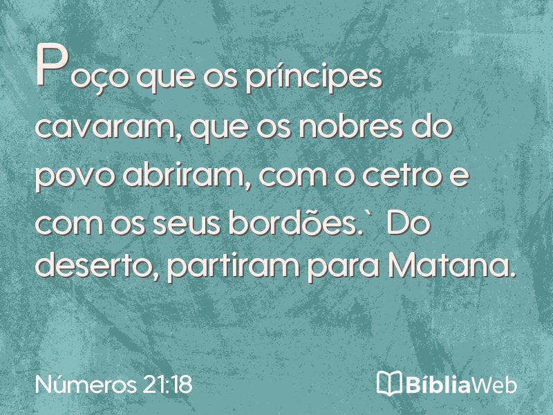 Números 21:18 em imagem para compartilhar