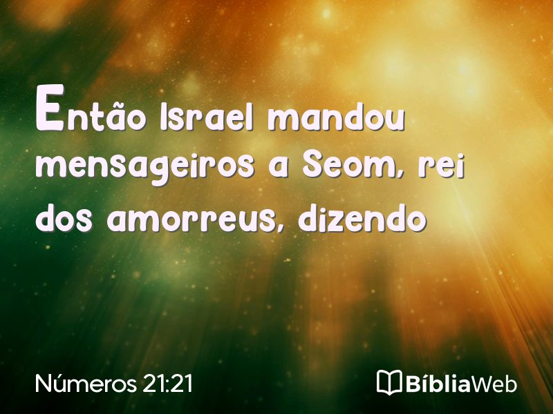 Números 21:21 em imagem para compartilhar