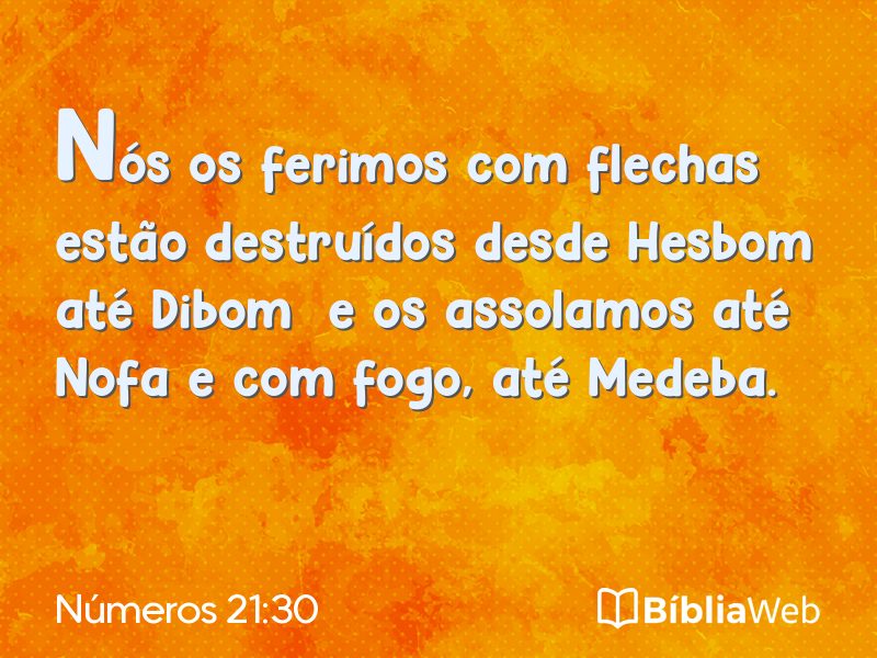 Números 21:30 em imagem para compartilhar