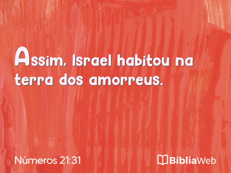 Números 21:31 em imagem para compartilhar