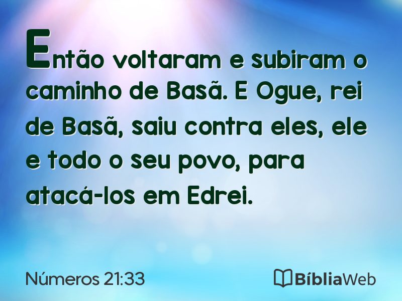 Números 21:33 em imagem para compartilhar