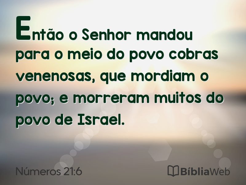 Números 21:6 em imagem para compartilhar