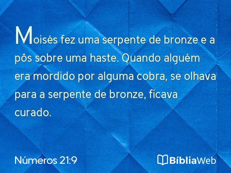 Números 21:9 em imagem para compartilhar