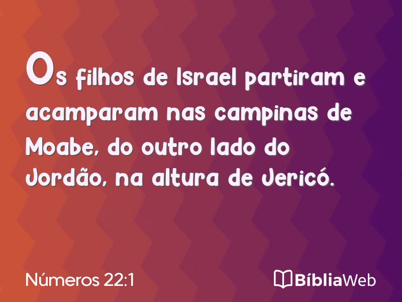 Números 22:1 em imagem para compartilhar