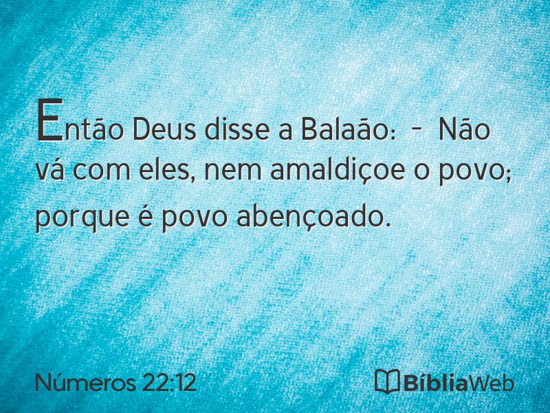 Números 22:12 em imagem para compartilhar